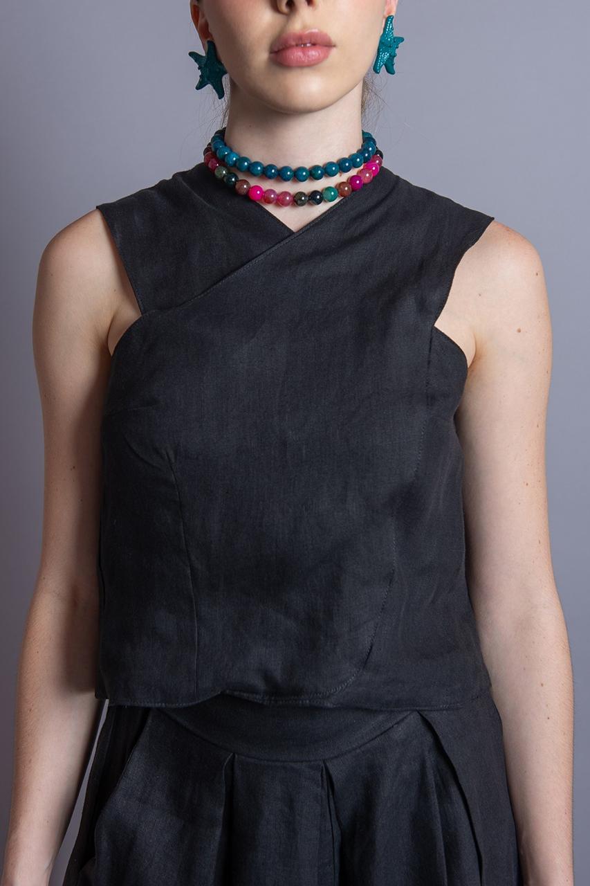 Blusa Cruzada Lino Zoe