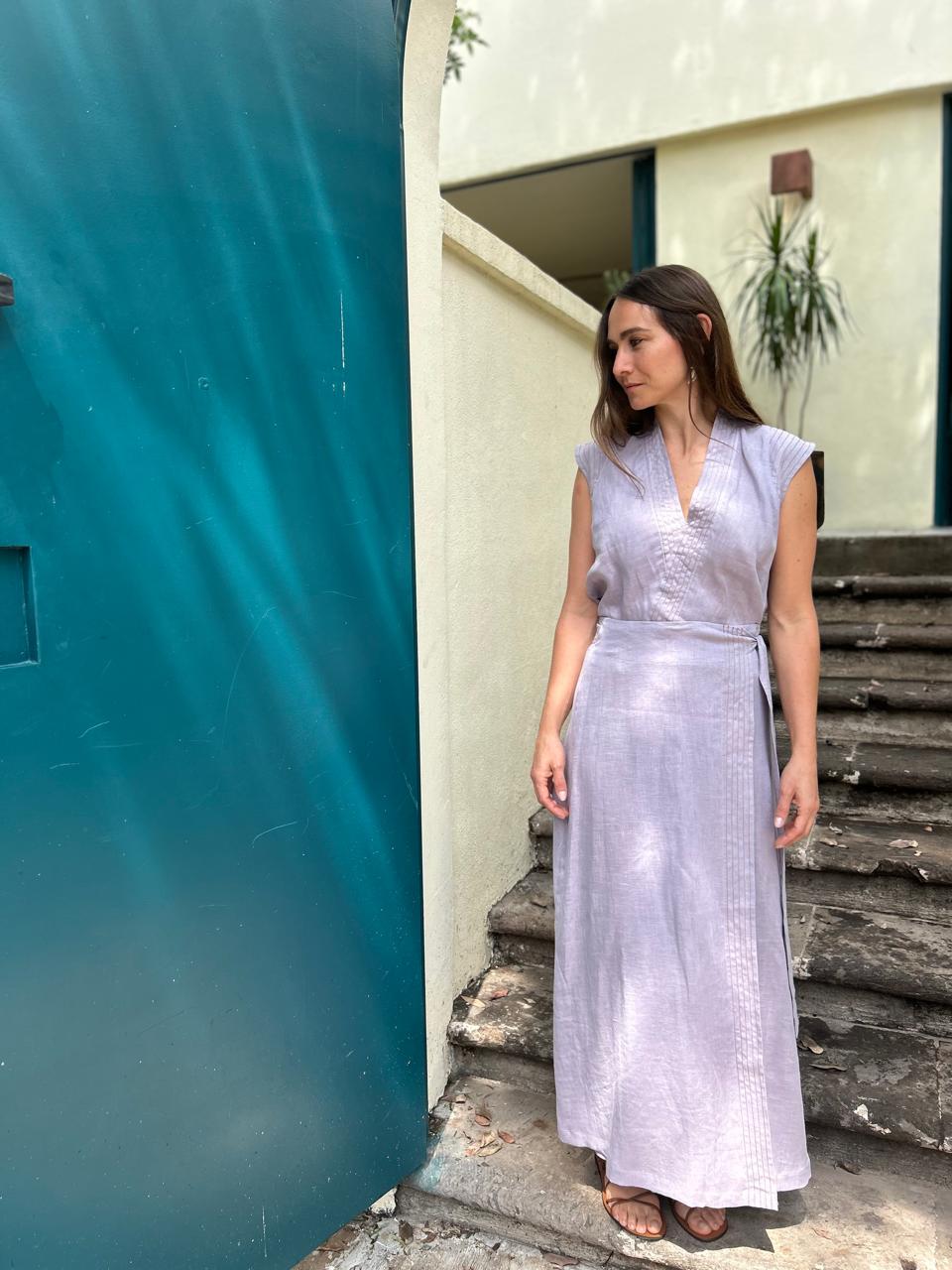Maxi Falda Envolvente Lino Tania