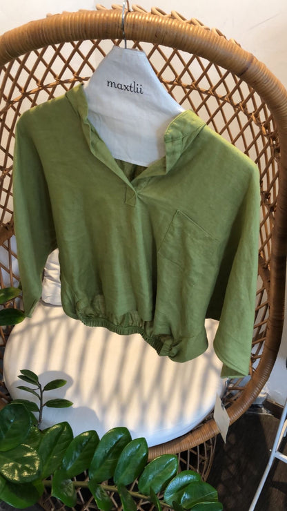 Blusa Lino Italiano Manga Noemí