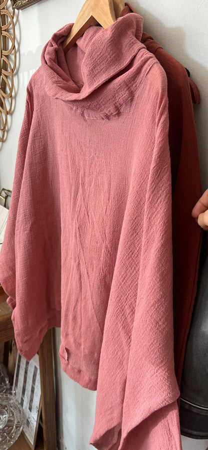 Blusa Cuello Alto Algodón Paola