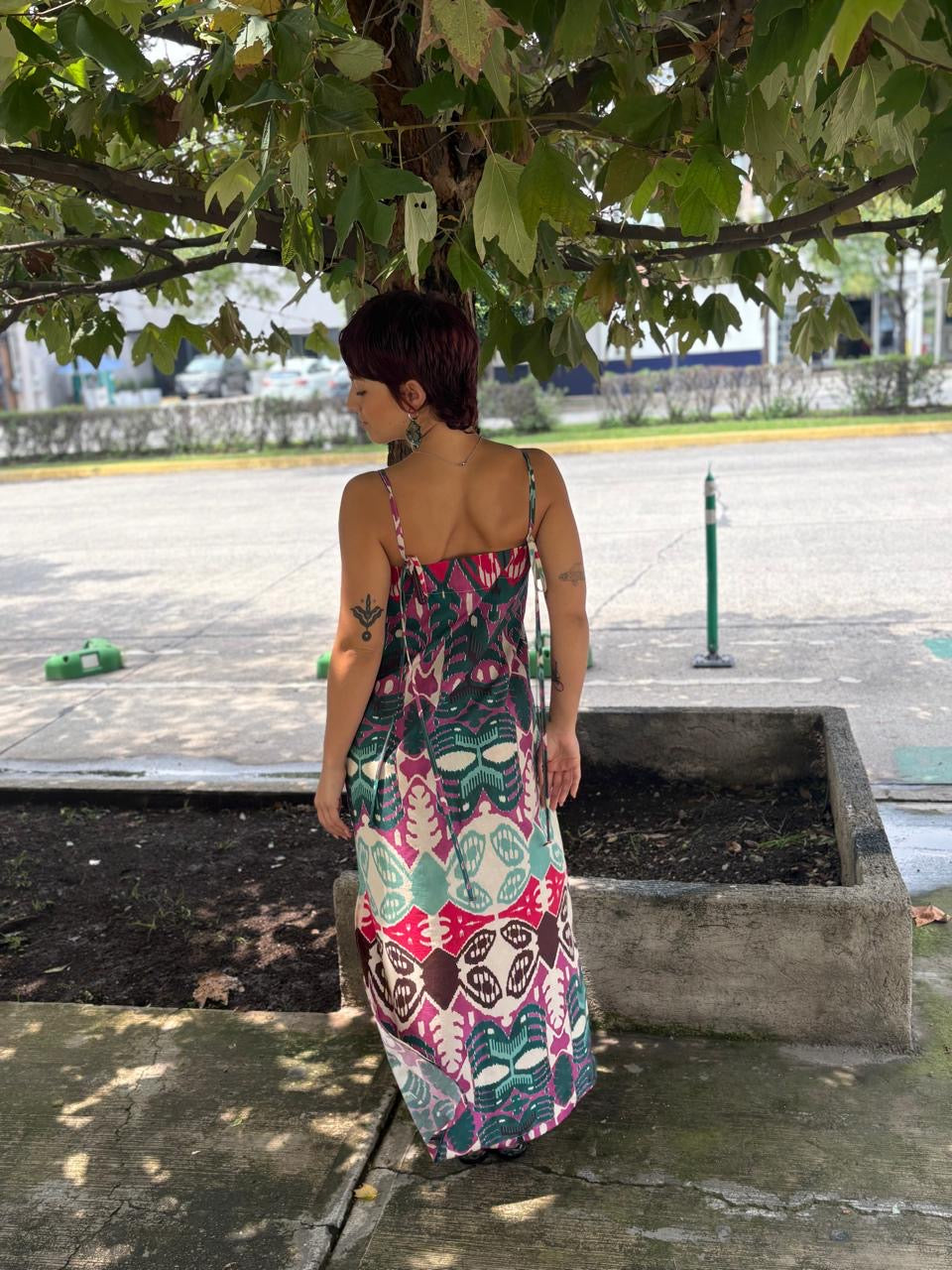 Vestido Tirantes Estampado Iris