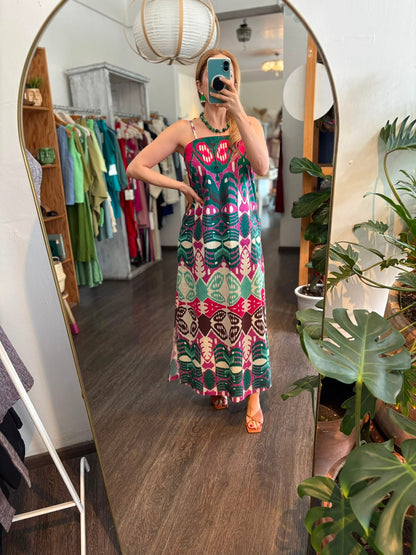 Vestido Tirantes Estampado Iris