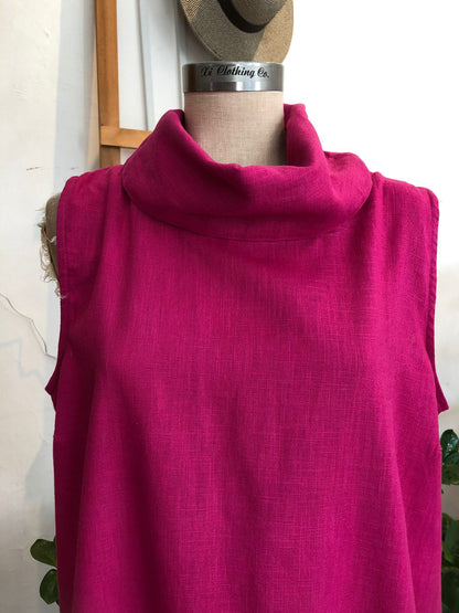 Vestido Cuello Alto Asimetrico Mabel