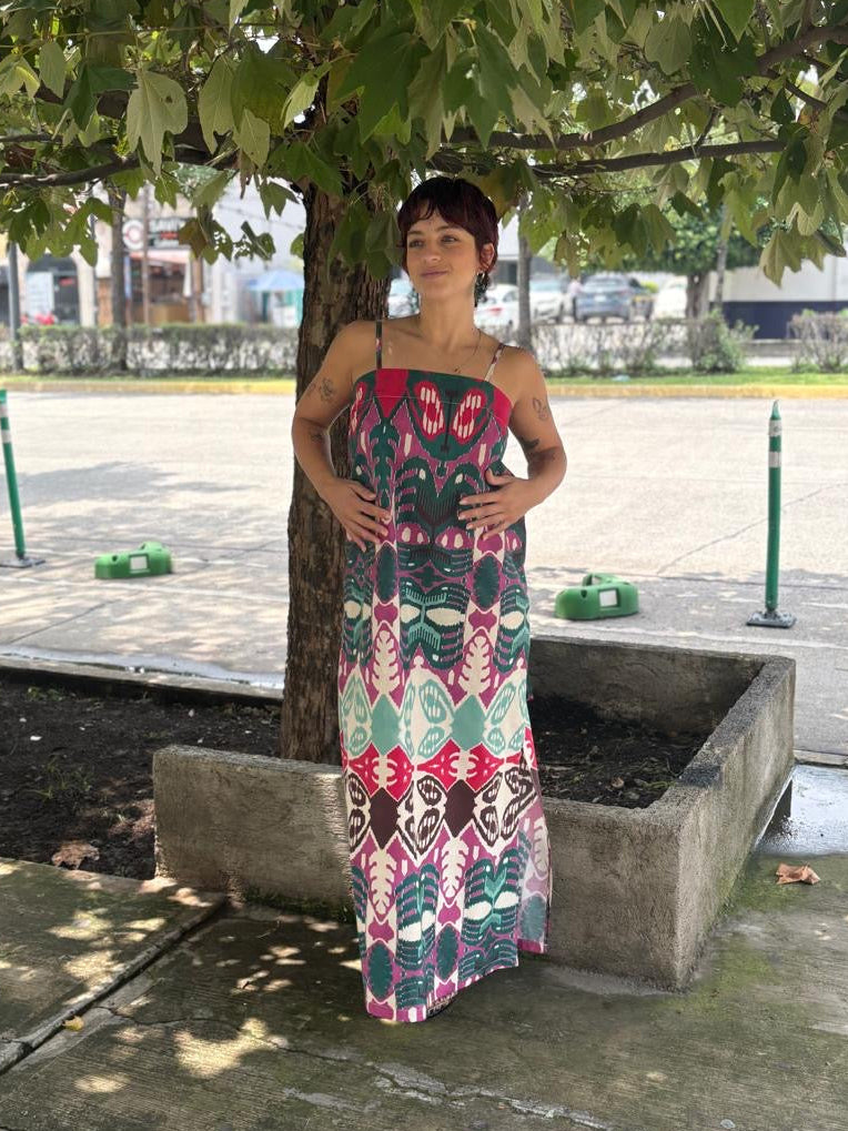Vestido Tirantes Estampado Iris