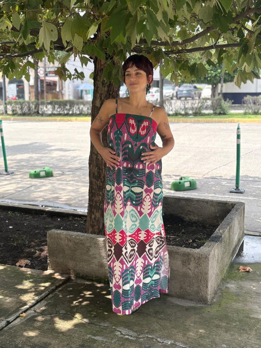 Vestido Tirantes Estampado Iris