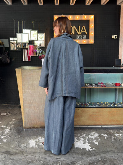 Pantalon Ancho Lino Lea