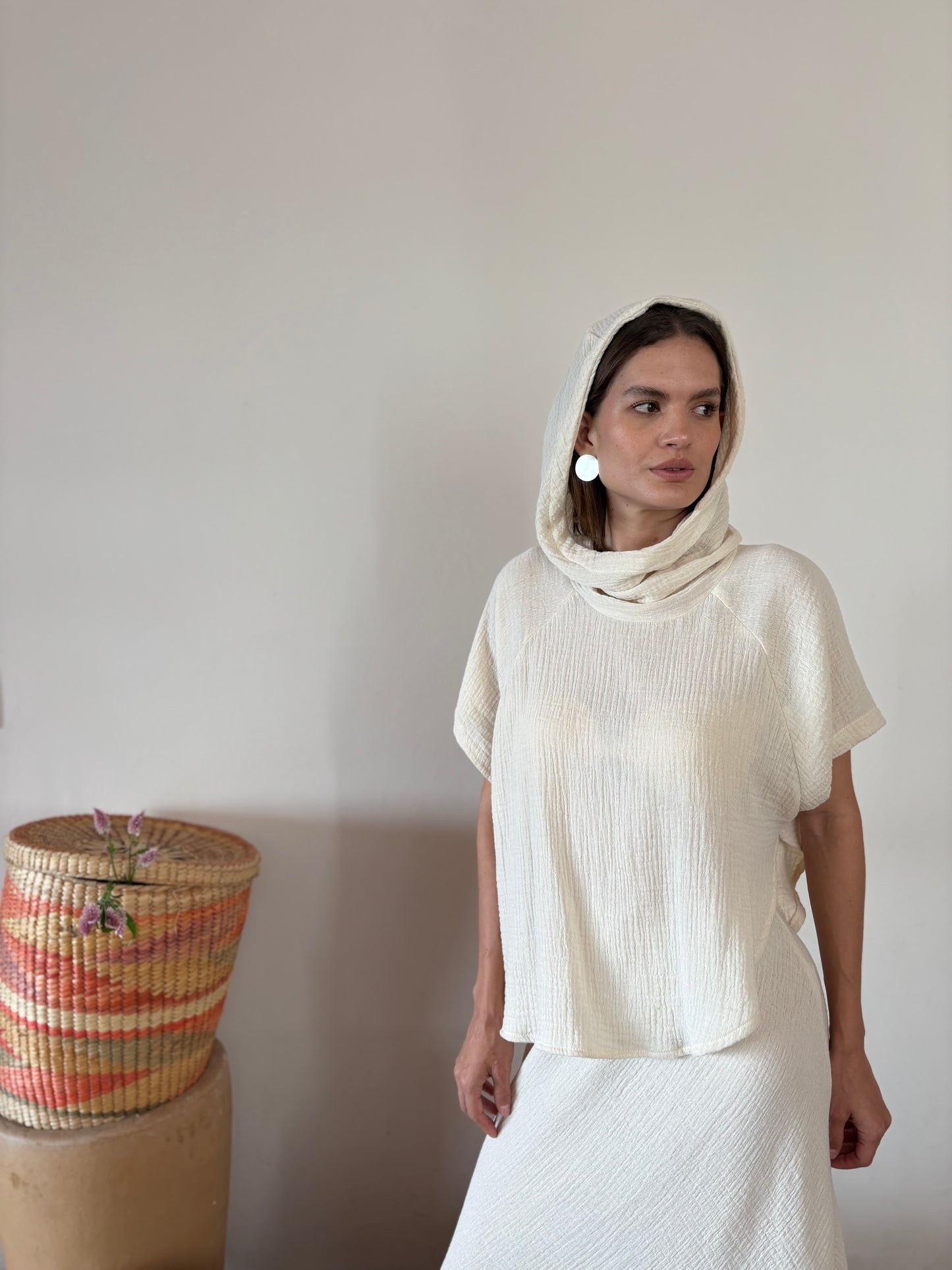 Blusa con Cuello Capucha Val