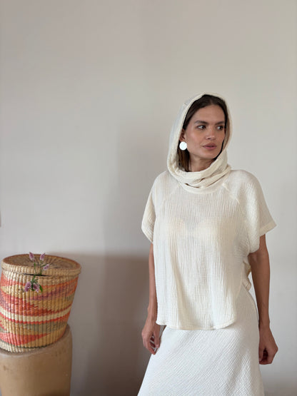 Blusa con Cuello Capucha Val