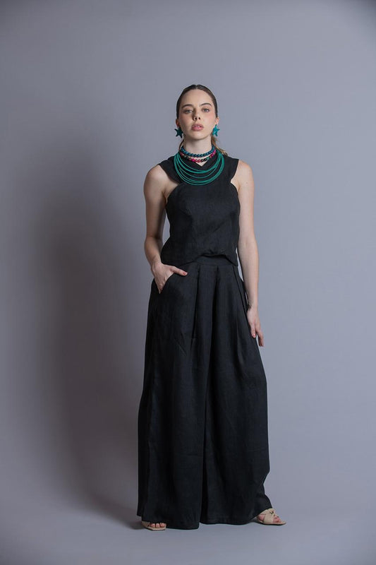 Pantalon Ancho Lino Lea