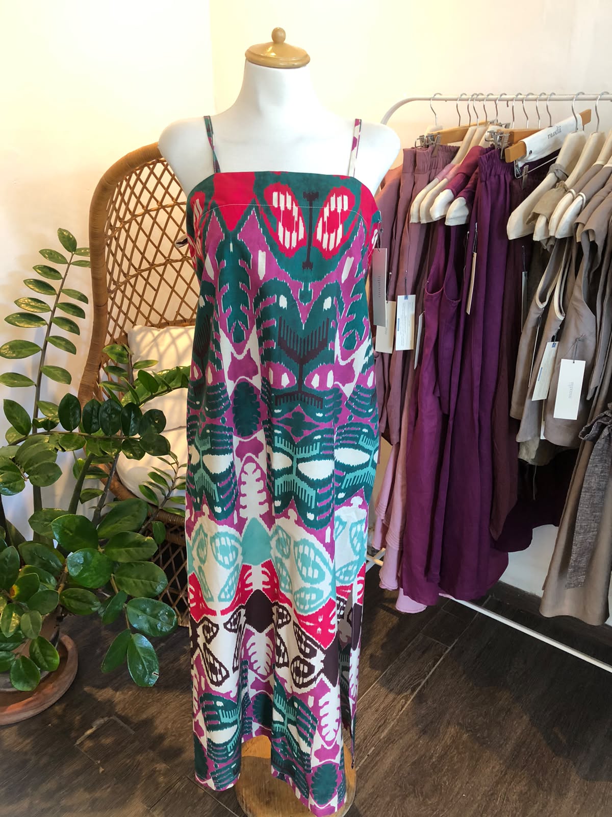 Vestido Tirantes Estampado Iris