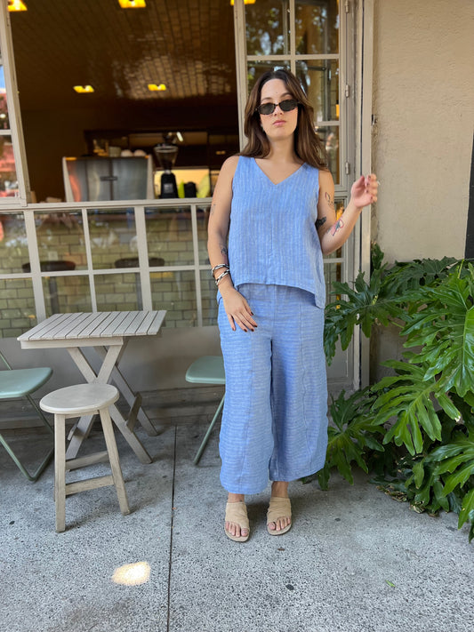 Blusa Sin Mangas Escote En V Matilde