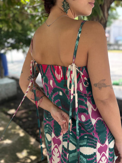 Vestido Tirantes Estampado Iris