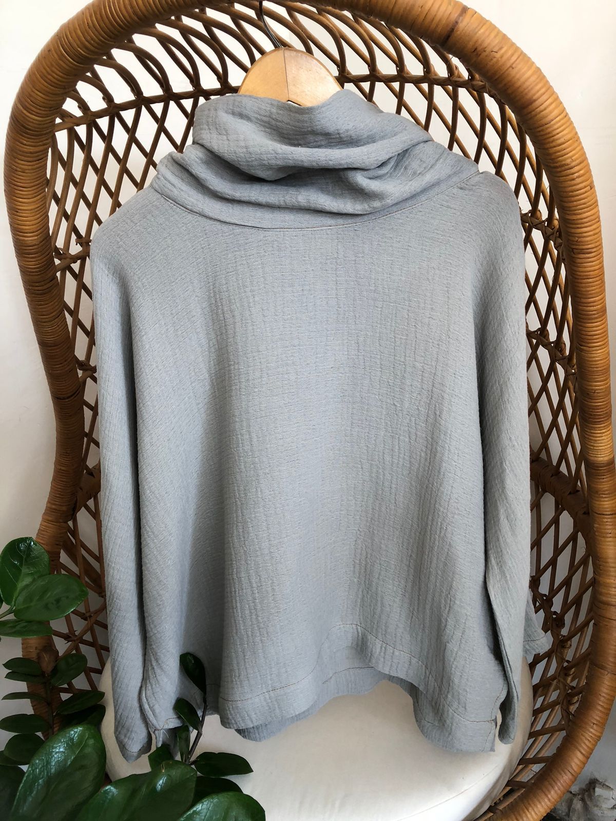 Blusa Cuello Alto Algodón Paola