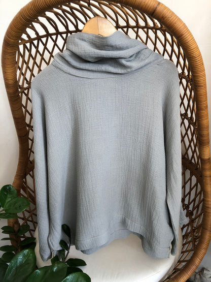 Blusa Cuello Alto Algodón Paola