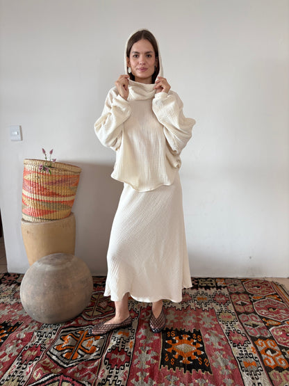 Blusa con Mangas y capucha Valeria