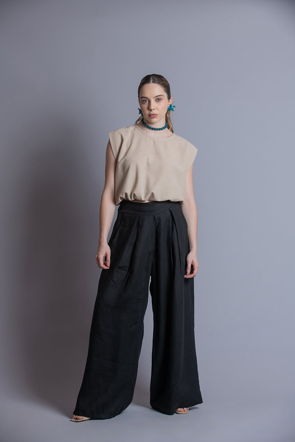 Pantalon Ancho Lino Lea