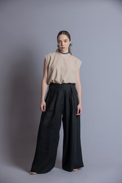 Pantalon Ancho Lino Lea
