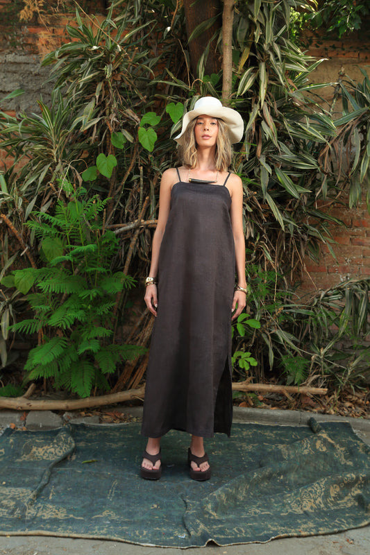 Vestido Largo Lino Laura