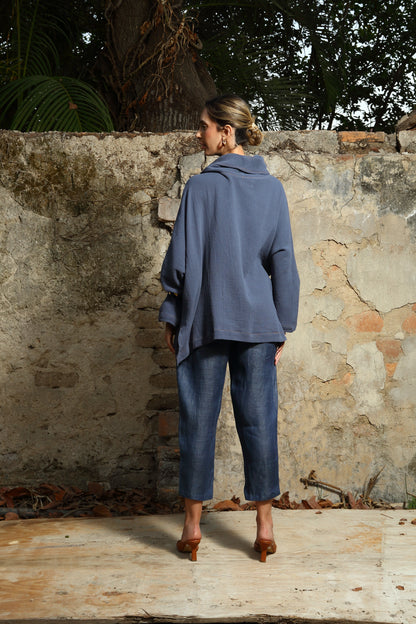 Blusa Cuello Alto Algodón Paola