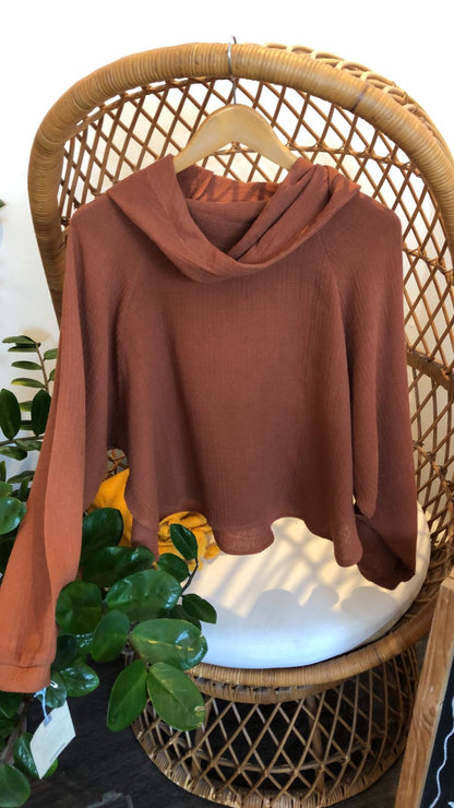 Blusa con Mangas y capucha Valeria