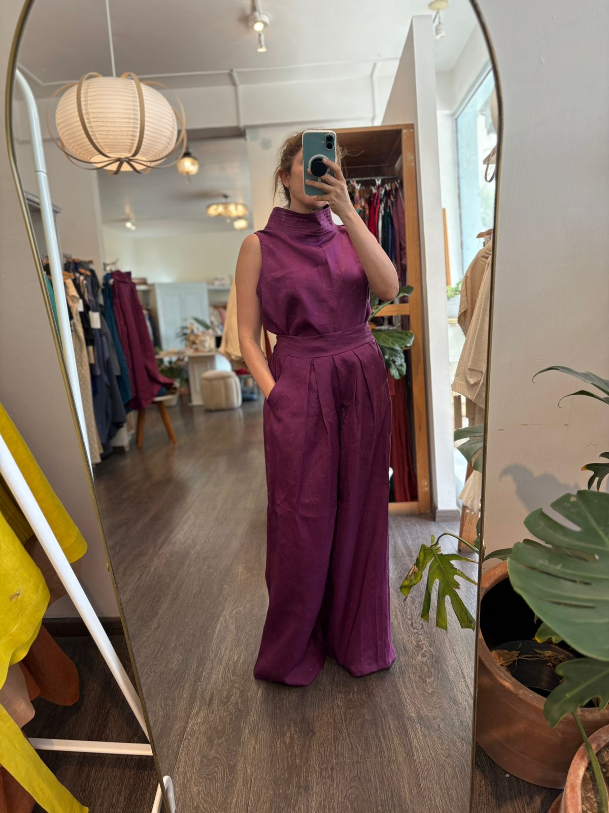 Pantalon Ancho Lino Lea