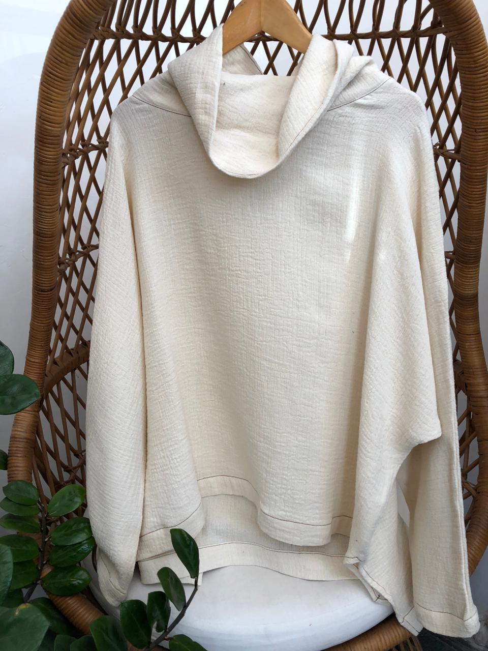 Blusa Cuello Alto Algodón Paola