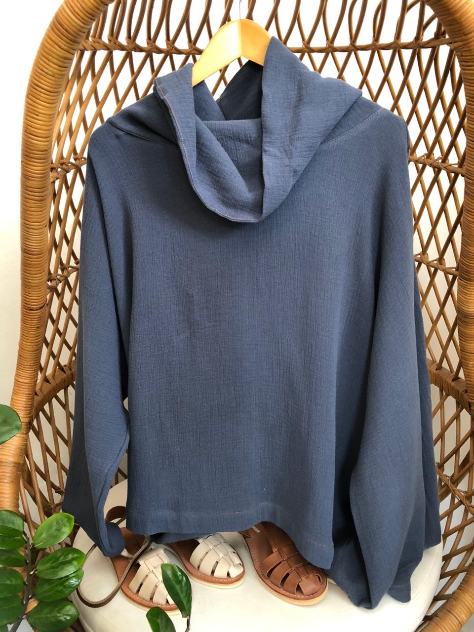 Blusa Cuello Alto Algodón Paola