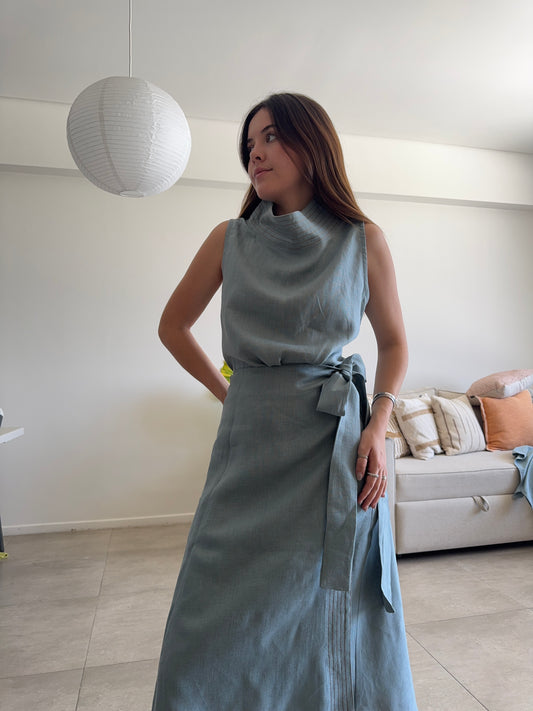 Falda envolvente Lino Amelia