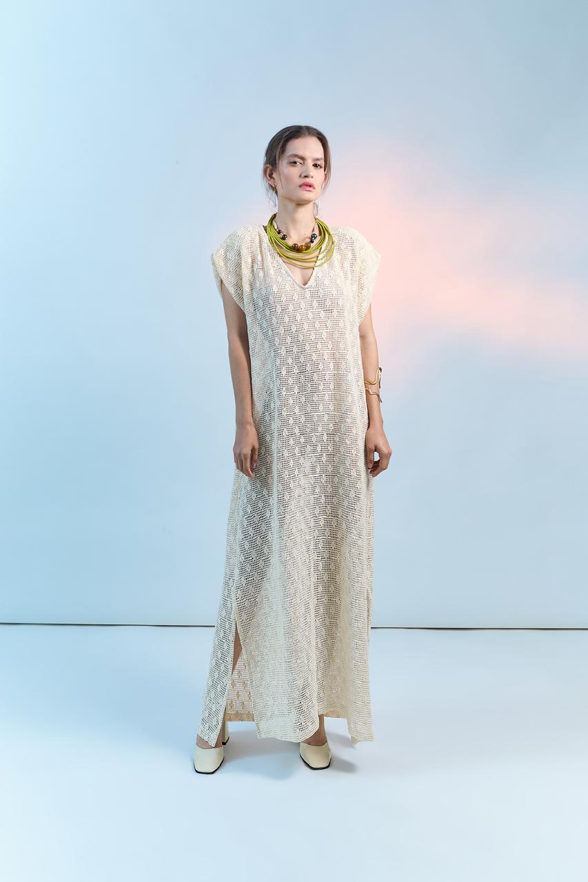 Vestido Algodón Encaje