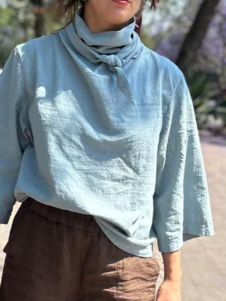 Blusa Manga 3/4 con Amarre Cuello Lilia