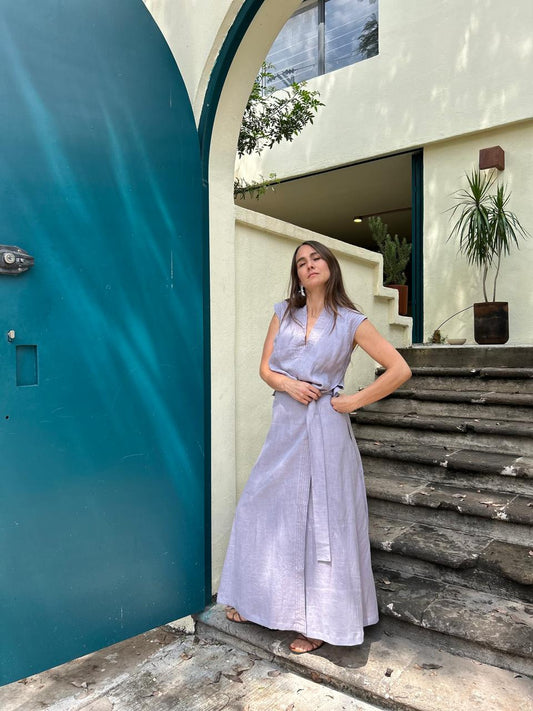 Maxi Falda Envolvente Lino Tania
