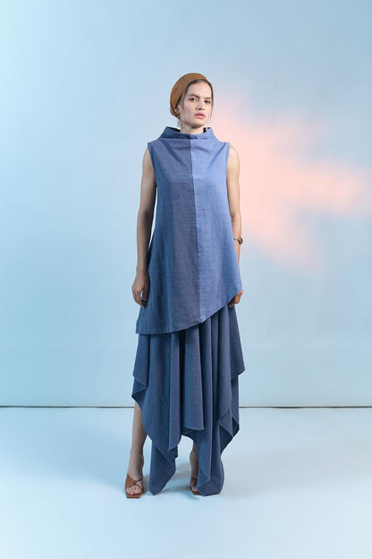 Blusa Bycolor Asimetrica Arcelia